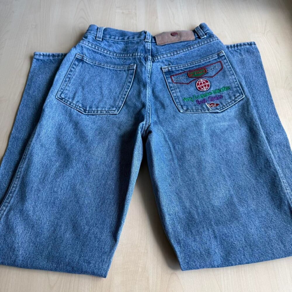 Vintage Wampum Embroidered Straight Leg Jeans